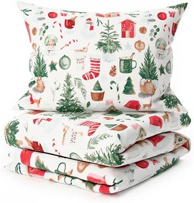 PrzytulneMieszkanie.pl PrzytulneMieszkanie.pl Bawełniana pościel MAGIC CHRISTMAS biała Rozmiar pościeli: 70 x 90 cm | 140 x 220 cm