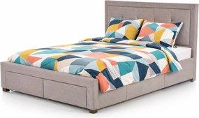 Beżowe łóżko tapicerowane N7-P95