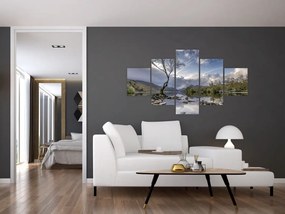Obraz rzeki z drzewem (125x70 cm)