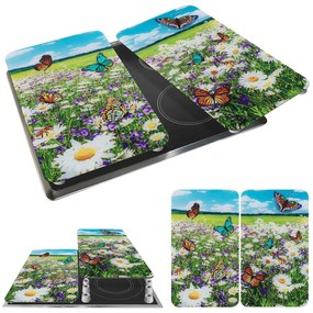 Szklane płyty na kuchenkę, 2 sztuki, Summer Meadow, Maximex