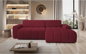 Narożnik SAVIO Prawostronny z Elektryczną Regulacją wolnostojący tkanina KANSAS 18 Wiśniowy WERSAL
