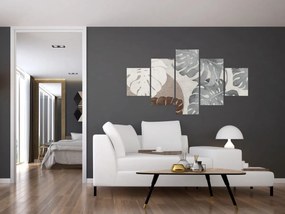 Obraz - Wzór z liśćmi (125x70 cm)
