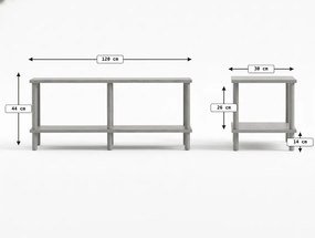 Szafka RTV SOLE 120 cm, dąb sonoma