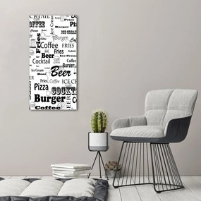 Foto obraz na szkle pionowy Menu w restauracji