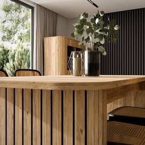 Stół z lamelami Formswift 7128, rozkładany od 180 do 230 cm, dąb Mauvella