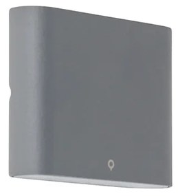 Nowoczesna lampa ścienna grafitowa 11,5 cm z LED IP65 - Batt