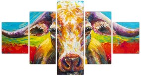 Obraz - Malowana krowa (125x70 cm)