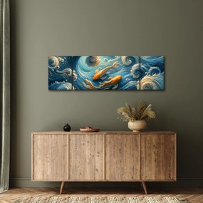Obraz - Złote rybki (170x50 cm)