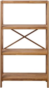 Regał z litego drewna dębowego w naturalnym kolorze 70x124 cm X-Shelf – Unique Furniture