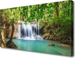Obraz canvas Kaskada nad Leśnym Jeziorem