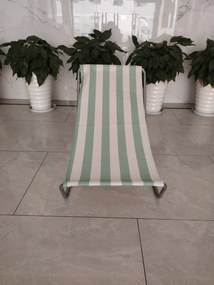 Składany leżak plażowy SAND, jasne zielone paski