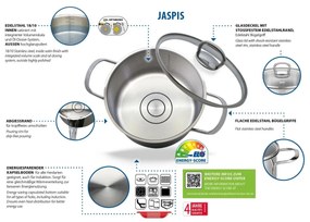 Elo 90835 5-częściowy zestaw garnków ze stalinierdzewnej Jaspis