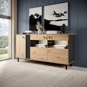 Komoda MADDALENA 165 cm do Salonu Sypialni Antracyt