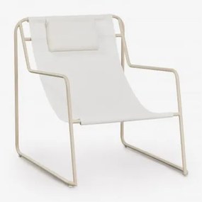 Huśtawka Z Podłokietnikami Ze Stali Z Poduszką Lorvian Kremowa Tapioca - Sklum