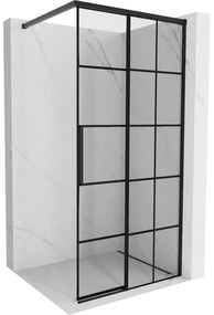 Mexen Rox ścianka prysznicowa Walk-in prawa 95 x 200 cm, czarna kratka 8 mm, czarna - 8C2-095-003-70-77-P
