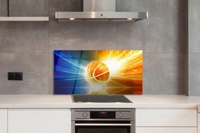 Szklany Panel Wieczorny Trening Koszykówki