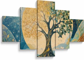 Obraz – Drzewo życia w księżycu (125x70 cm)