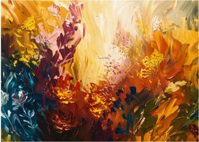 Obraz - Abstrakcyjny obraz kwiatów (70x50 cm)