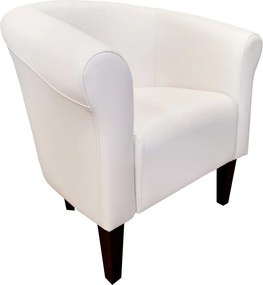 Fotel Milo tkanina Eko-skóra elegancki fotel do salonu i gabinetu : Kolor nogi - Venge, Kolor tkaniny - EKO-SKÓRA - 10D, Wysokość nogi - 20 cm