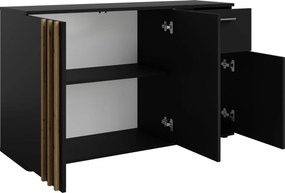 Komoda TECTONIC 119,8 cm do Salonu Sypialni z Szufladą Czarny