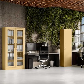 Witryna szklana AMELIA, 900 x 1850 x 400 mm, Fresh Style, beżowa