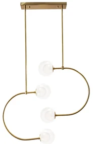 Lampa Wisząca Szklane Kule APP639-4CP Złota