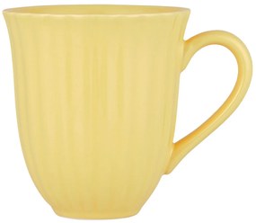 Żółty ceramiczny kubek z rowkami MYNTE LEMONADE