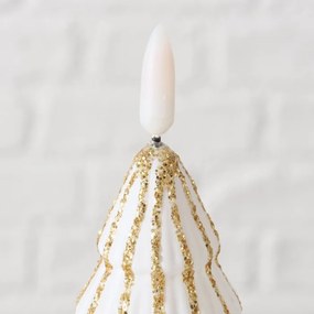 Świeca w kształcie choinki ze sztucznym płomieniem TORIS, 12 cm