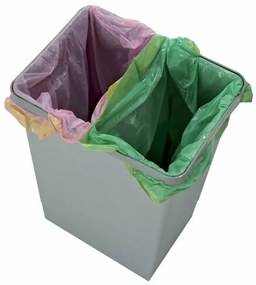 Elletipi Plastikowy kosz z uchwytami 12 l,  szary