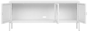 Biała metalowa szafka pod TV 130x55 cm Brisbane – House Nordic