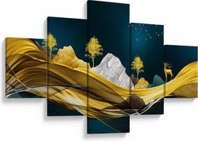 Obraz - Jeleń w krajobrazie (125x70 cm)