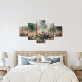Obraz – Abstrakcja pola z makami (125x70 cm)