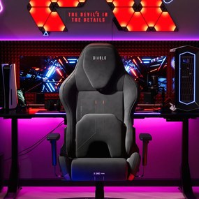 Fotel gamingowy materiałowy Diablo X-One Prime Normal Size, Burned Black