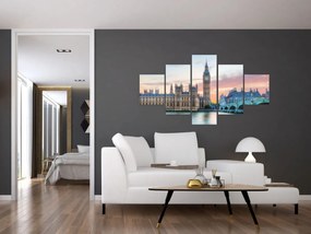 Obraz - Londyn w pastelowych kolorach (125x70 cm)