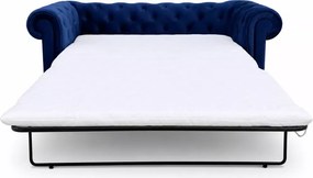 Sofa 2-osobowa z funkcją spania Chesterfield Prima - pikowana sofa do salonu w stylu glamour