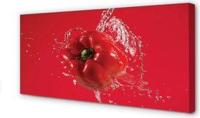 Duży obraz na płótnie Papryka Zanurzone w Wodzie