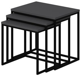 Stół składany Evia Anthracite, 3 szt.