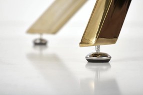 Okrągły stół z marmurowym blatem Raymond 2 na złotych nogach