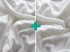 PrzytulneMieszkanie.pl 2x Prześcieradło z mikropluszu SOFT 90x200 cm białe