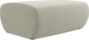 Pufa - z tkaniny strukturalnej - jasny beż - NANEA