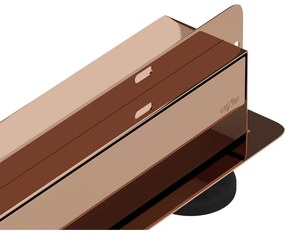 Mexen Flat Wall odpływ liniowy ścienny 2w1 80 cm, różowe złoto - 1630080