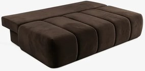 Sofa z Funkcją Spania SARIA Brązowa Welurowa Nowoczesna
