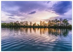 Obraz na szkle jeziora (70x50 cm)