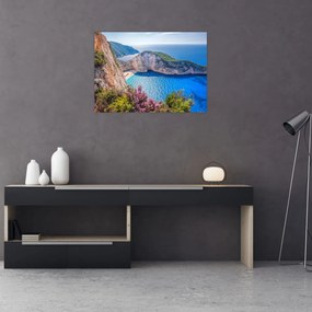 Obraz na szkle - Plaża Navagio, Grecja (70x50 cm)