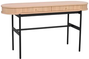 Naturalna konsola w dekorze dębu 142x47 cm Haddington – Rowico