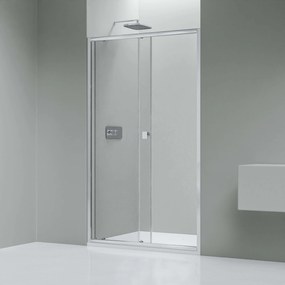 Drzwi prysznicowe przesuwne ze ścianką EX5056 mm szkło przezroczyste NANO - wysokość 195 cm - szerokość do wyboru