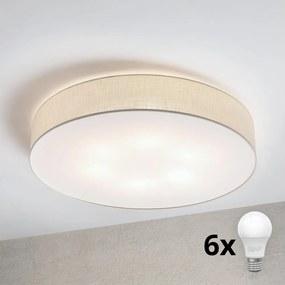 Brilagi - LED lampa sufitowa SIRIJA 6xE27/60W/230V średnica 80 cm kremowa