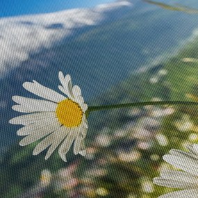Obraz - Wiosna w Alpach (z zegarem) (90x30 cm)
