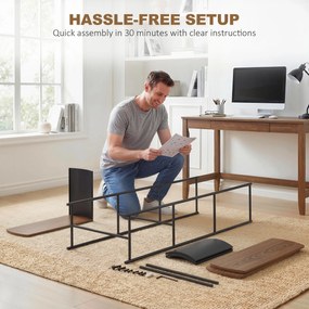 HOMCOM 4-poziomowy regał, stojący regał z zakrzywionym designem, industrialny regał książkowy, brązowy wygląd drewna | Aosom PL