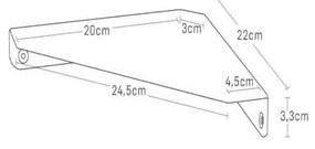 Czarna narożna metalowa półka 22 cm Tower – YAMAZAKI